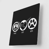 De Katten van de Liefde van de vrede Vierkante Klok (Hoek)