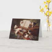 De KATTEN van de PIANO - het Wenskaart van de Kaart (Gele Bloem)