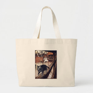 De Katten van het Kasteel door Rackham Grote Tote Bag