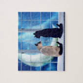De Katten van het venster Legpuzzel (Verticaal)