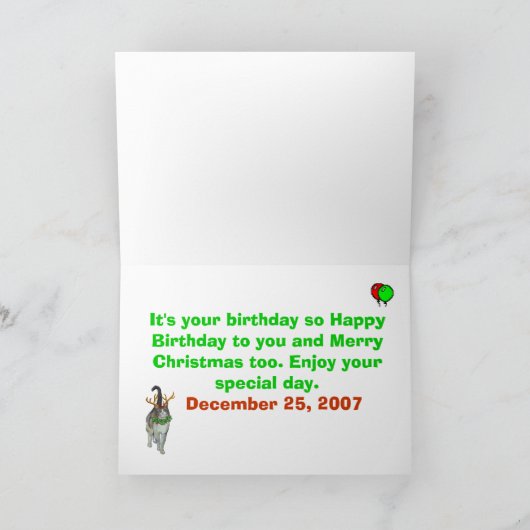 De Katten van Kerstmis van de verjaardag Feestdagen Kaart (Binnen)