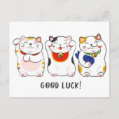 De Katten van maneki-Neko Briefkaart (Voorkant)