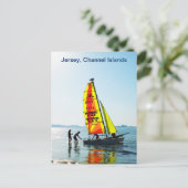 De katten varende boot Jersey van Hobie Briefkaart (Staand voorkant)