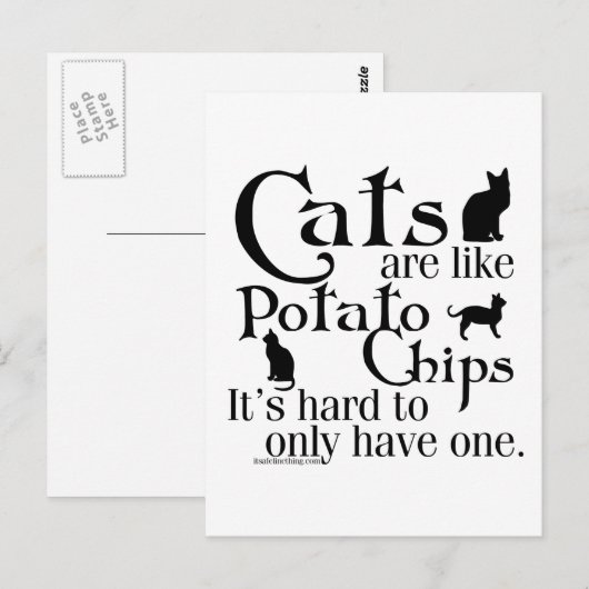 De katten zijn als chips… briefkaart (Voorkant / Achterkant)