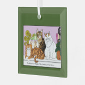 De katten zijn de baas glas ornament (Voorkant links)