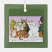 De katten zijn de baas glas ornament (Voorkant)