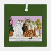 De katten zijn de baas glas ornament (Achterkant)