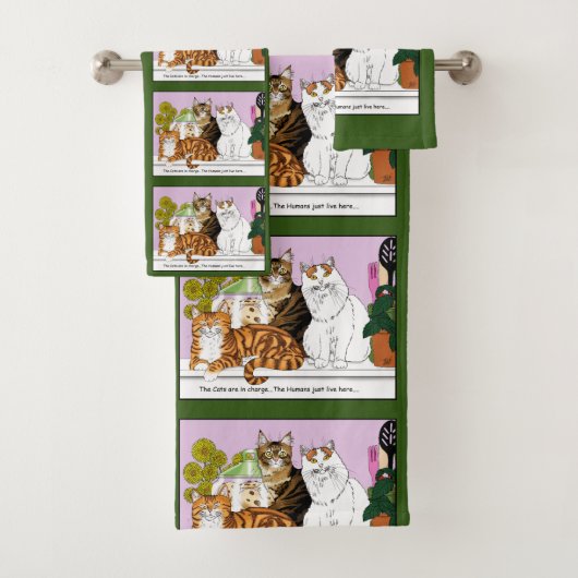 De katten zijn in functie bad handdoek (Insitu)