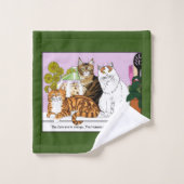 De katten zijn in functie bad handdoek (Wasdoekje)