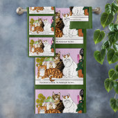 De katten zijn in functie bad handdoek