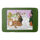 De katten zijn in functie badmat (Voorkant)