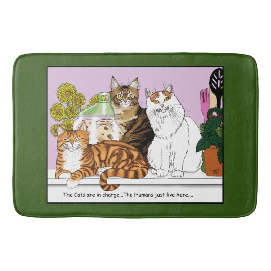 De katten zijn in functie badmat (Voorkant)