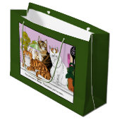 De katten zijn in functie groot cadeauzakje (Voorkant Gekanteld)