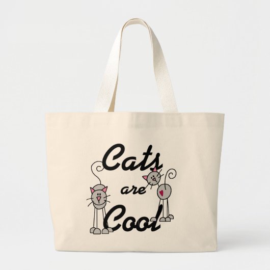 De katten zijn Koele T-shirts en Giften Grote Tote Bag (Voorkant)