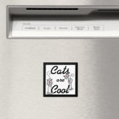 De katten zijn Koele T-shirts en Giften Magneet (Insitu (Vaatwasser))