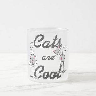 De katten zijn Koele T-shirts en Giften Matglas Koffiemok