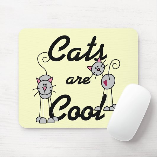 De katten zijn Koele T-shirts en Giften Muismat (Met muis)