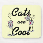 De katten zijn Koele T-shirts en Giften Muismat (Voorkant)