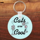 De katten zijn Koele T-shirts en Giften Sleutelhanger (Voorkant)