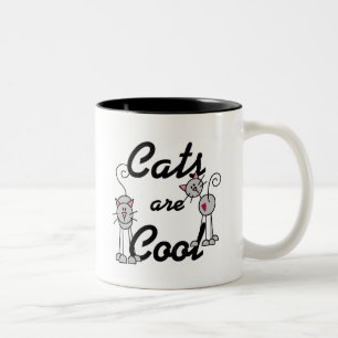 De katten zijn Koele T-shirts en Giften Tweekleurige Koffiemok