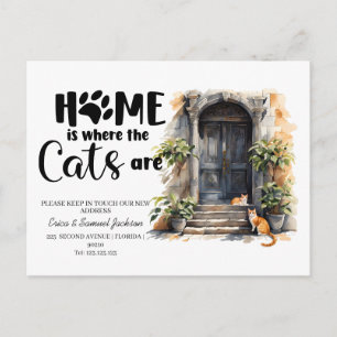 De katten zijn verhuisd! Nieuw adres aankondiging