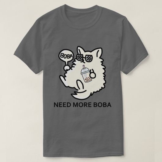 De kattenbaas heeft meer Boba nodig T-shirt (Design voorkant)