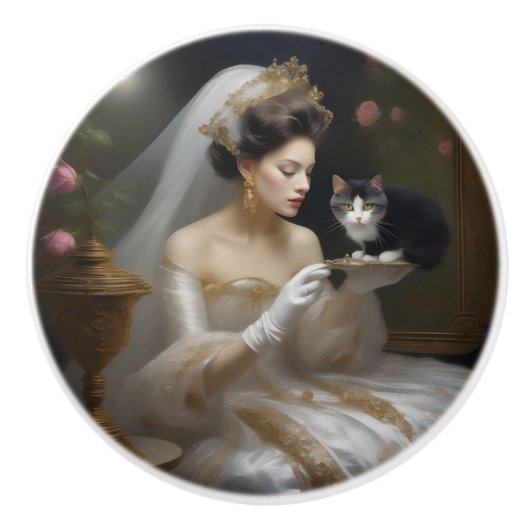 De Kattenbruid, Keramische Knop (Voorkant)