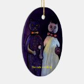De kattenbruiloft (Ornament) Keramisch Ornament (Rechts)