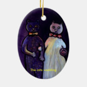 De kattenbruiloft (Ornament) Keramisch Ornament (Achterkant)