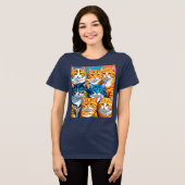 De kattenfamilie Tri-Blend shirt (Voorkant volledig)