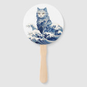 De kattengolf van Kanagawa Handwaaier (Achterkant)