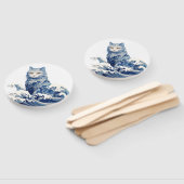 De kattengolf van Kanagawa Handwaaier (Niet-gemonteerd)