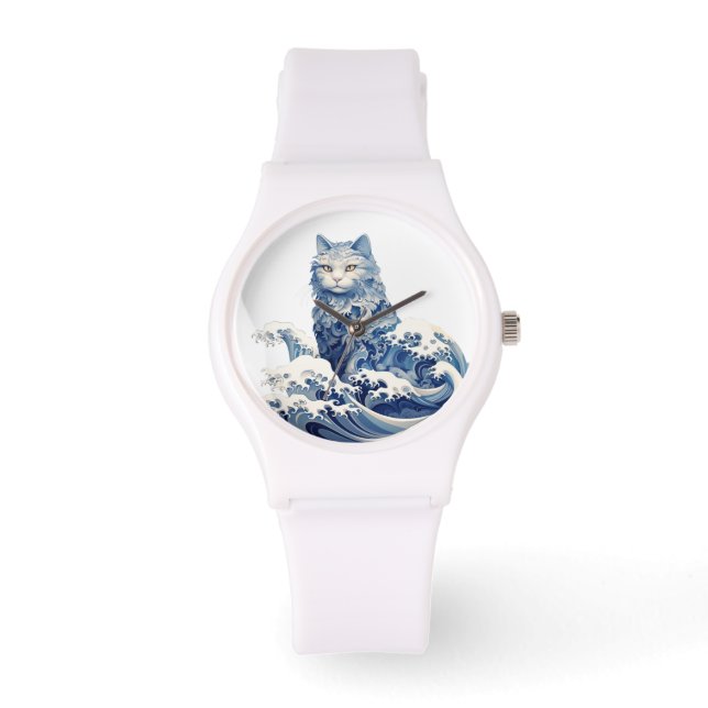 De kattengolf van Kanagawa Horloge (Voorkant)