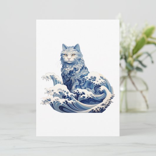De kattengolf van Kanagawa Kaart (Staand voorkant)