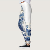 De kattengolf van Kanagawa Leggings (Links)