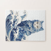 De kattengolf van Kanagawa Legpuzzel (Horizontaal)
