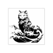 De kattengolf van Kanagawa Rubberstempel (Afrduk)