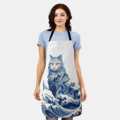 De kattengolf van Kanagawa Schort (Gedragen)