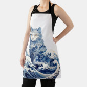 De kattengolf van Kanagawa Schort (Insitu)