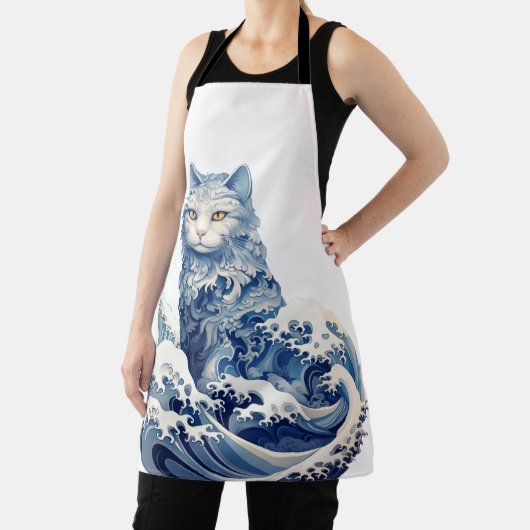 De kattengolf van Kanagawa Schort (Insitu)