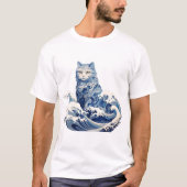 De kattengolf van Kanagawa T-shirt (Voorkant)