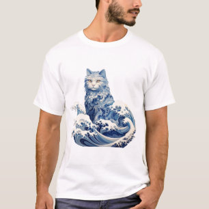 De kattengolf van Kanagawa T-shirt