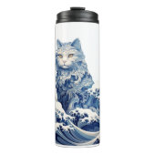 De kattengolf van Kanagawa Thermosbeker (Voorkant)