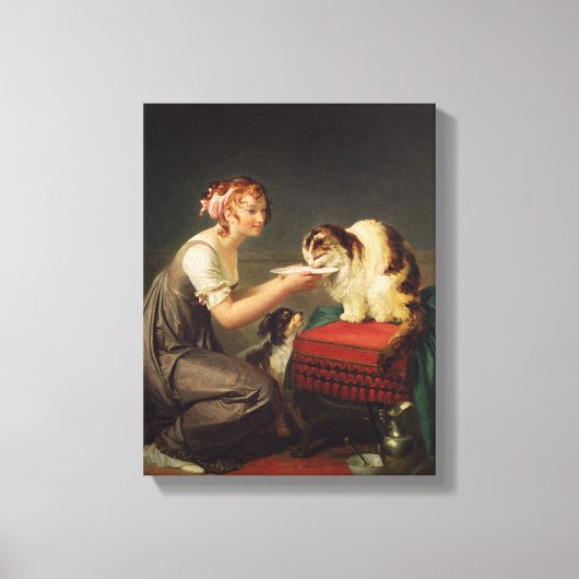 De kattenlunch canvas afdruk (Voorkant)