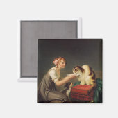 De kattenlunch magneet (Voorkant / Achterkant)