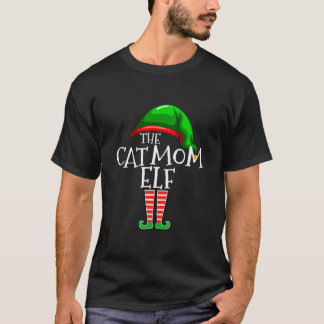 De Kattenmoeder Elf Groep Matching Familie Kerstmi T-shirt