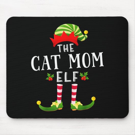 De Kattenmoeder Elf Kerst Overeenkomstige Pyjama M Muismat (Voorkant)