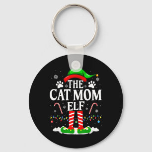 De Kattenmoeder Elf Kerstmis Grappige Kattenliefhe Sleutelhanger