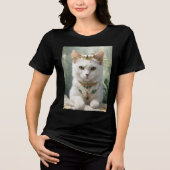 De kattenprinses. Tri-Blend shirt (Voorkant)