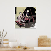 De kattenregel bepaalt alles, zelfs het Piano-Post Poster (Keuken)